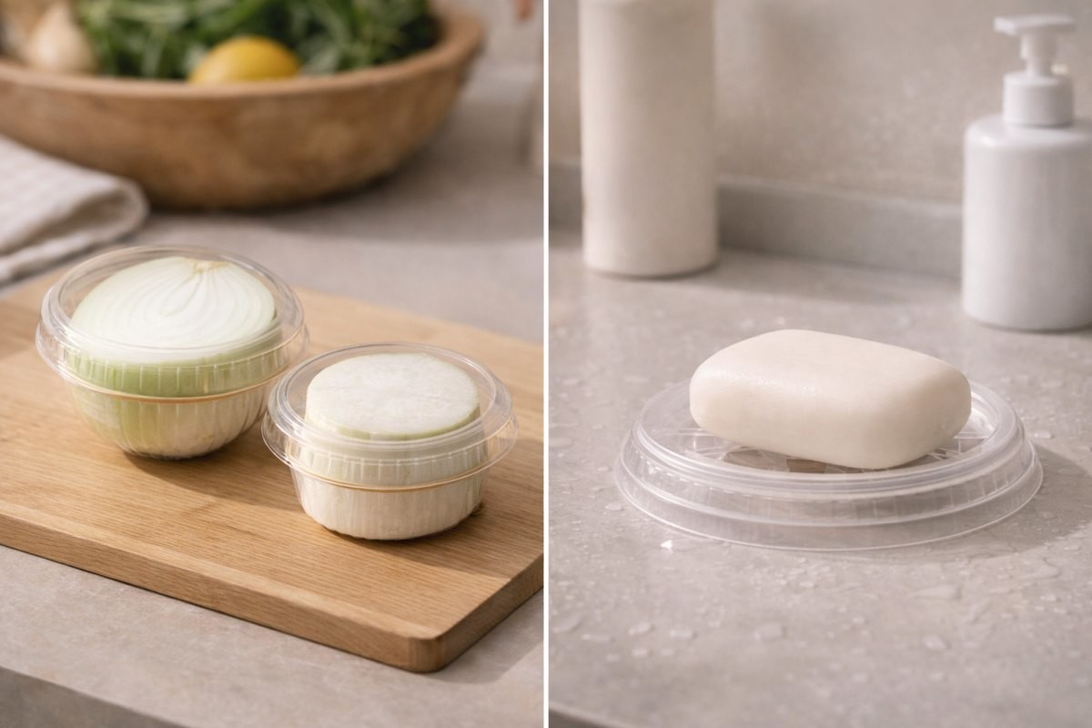 테이크아웃 뚜껑을 활용한 모습 / 기사 내용을 바탕으로 제작한 AI 이미지