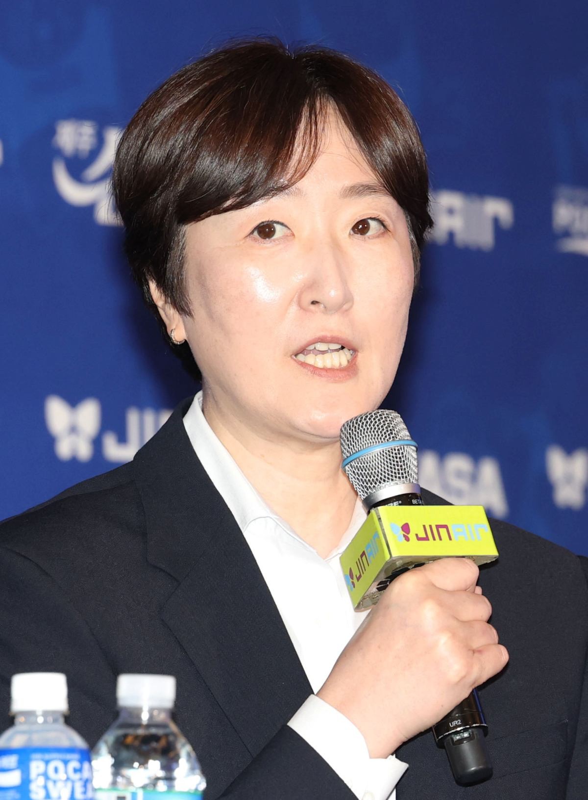 2025-2026 V리그 여자부 미디어데이에서 시즌에 임하는 각오와 포부를 밝혔던 장소연 페퍼저축은행 장소연 감독. / 뉴스1