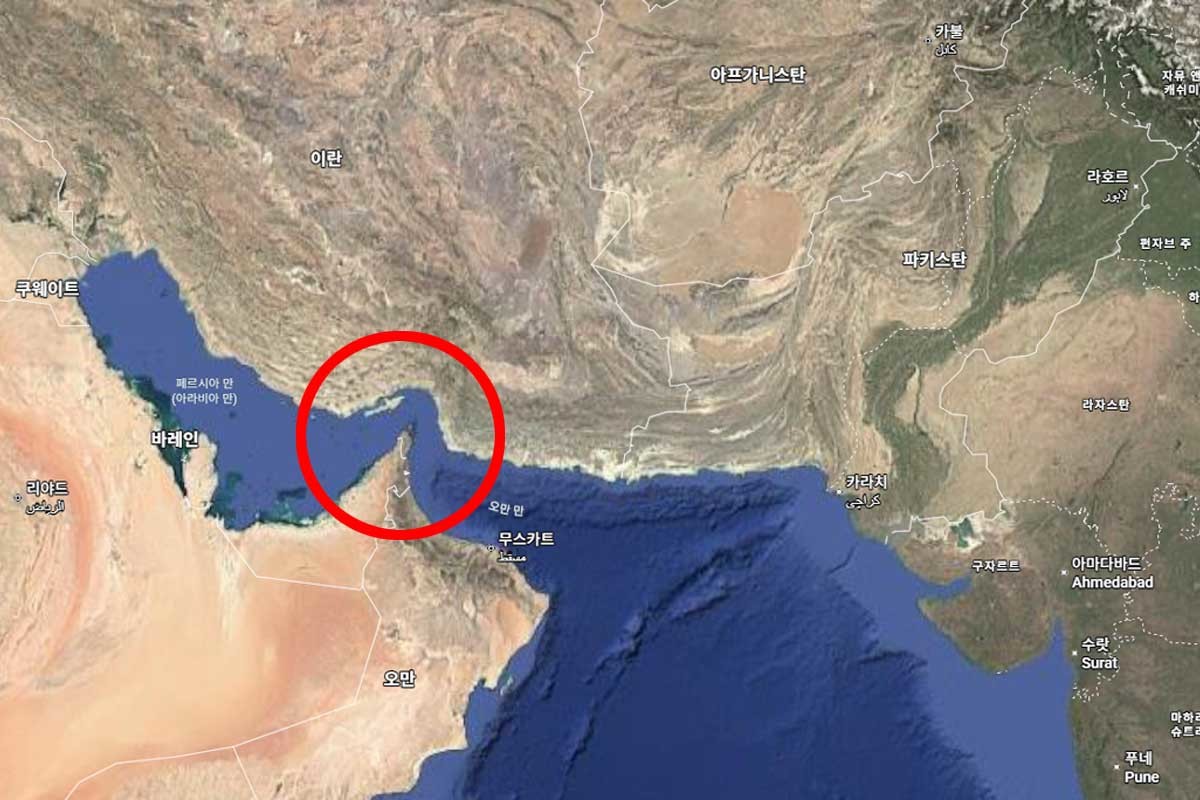 호르무즈 해협. / 구글 지도