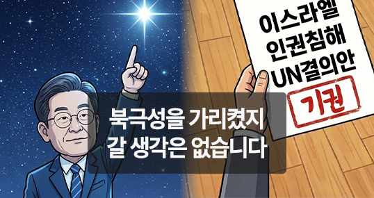 [만평] 북극성을 가리켰지 갈 생각은 없습니다