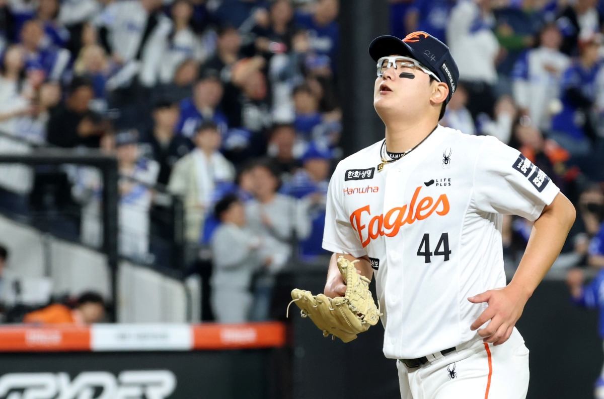 한화 마무리 김서현. / 뉴스1