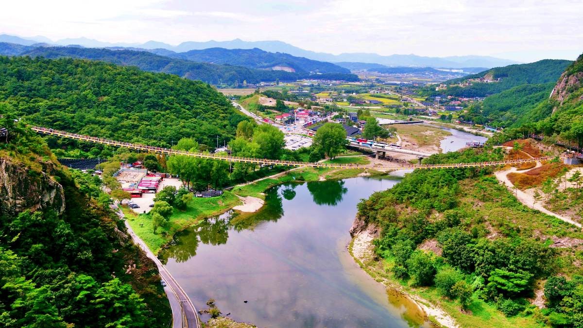 월영산 출렁다리 드론샷 / 충청남도 금산군-공공누리