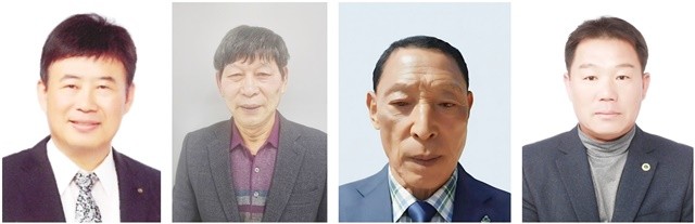 지역개발상 수상자 원상권 씨, 지역개발상 수상자 장영식 씨,도의상 수상자 박종관 씨,농수산진흥상 수상자 한희중 씨(왼쪽부터)   / 함평군