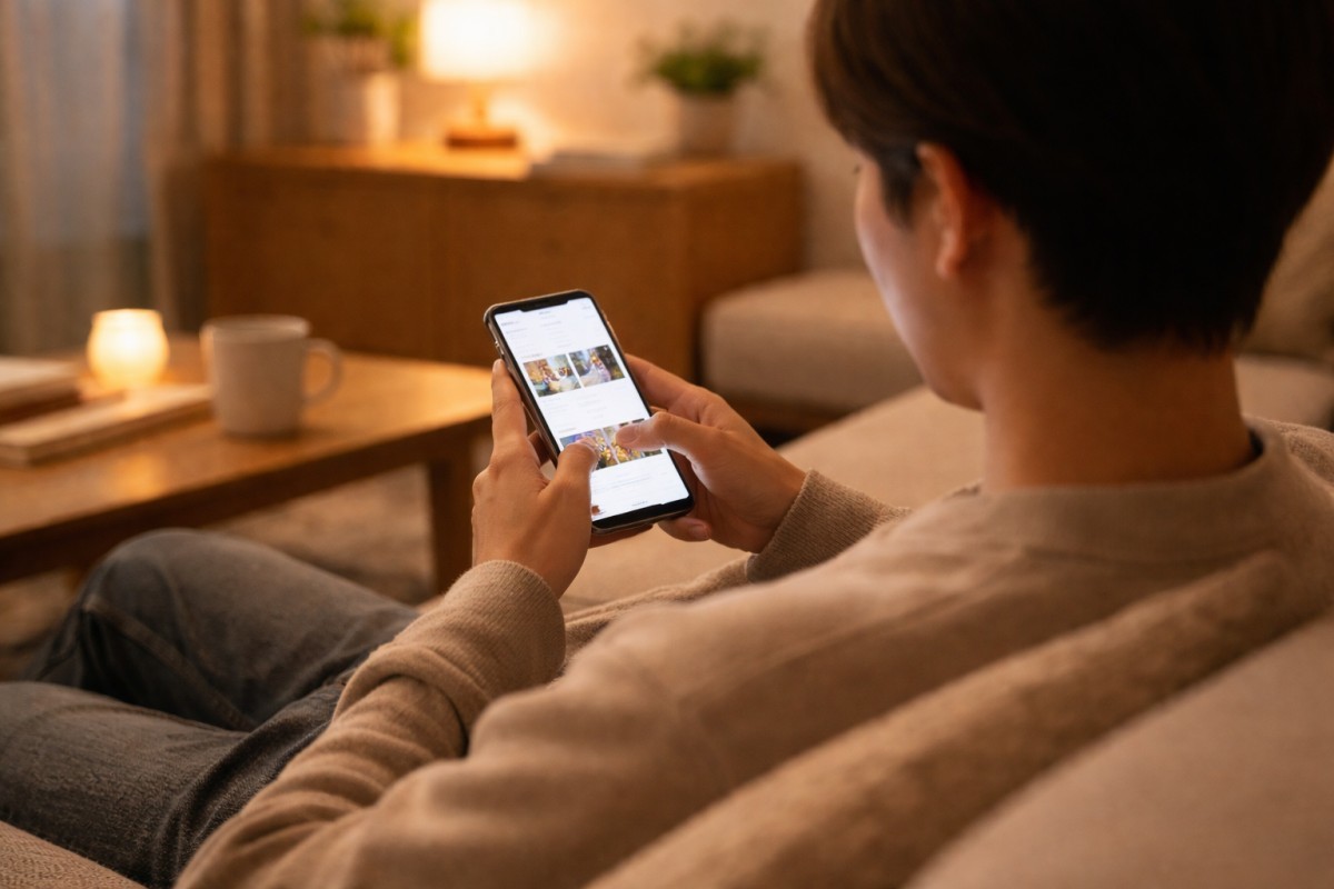 스마트폰 활용하는 모습 / 기사 내용을 바탕으로 제작한 AI 이미지