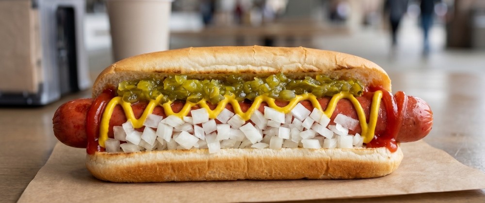 AI가 생성한 핫도그 자료사진. 기사 본문의 실제 메뉴와 차이가 있을 수 있습니다.