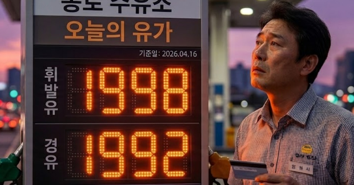 26년 4월 16일 유가. 단순 자료 사진. 기사 이해를 돕기 위해 AI로 제작한 이미지.