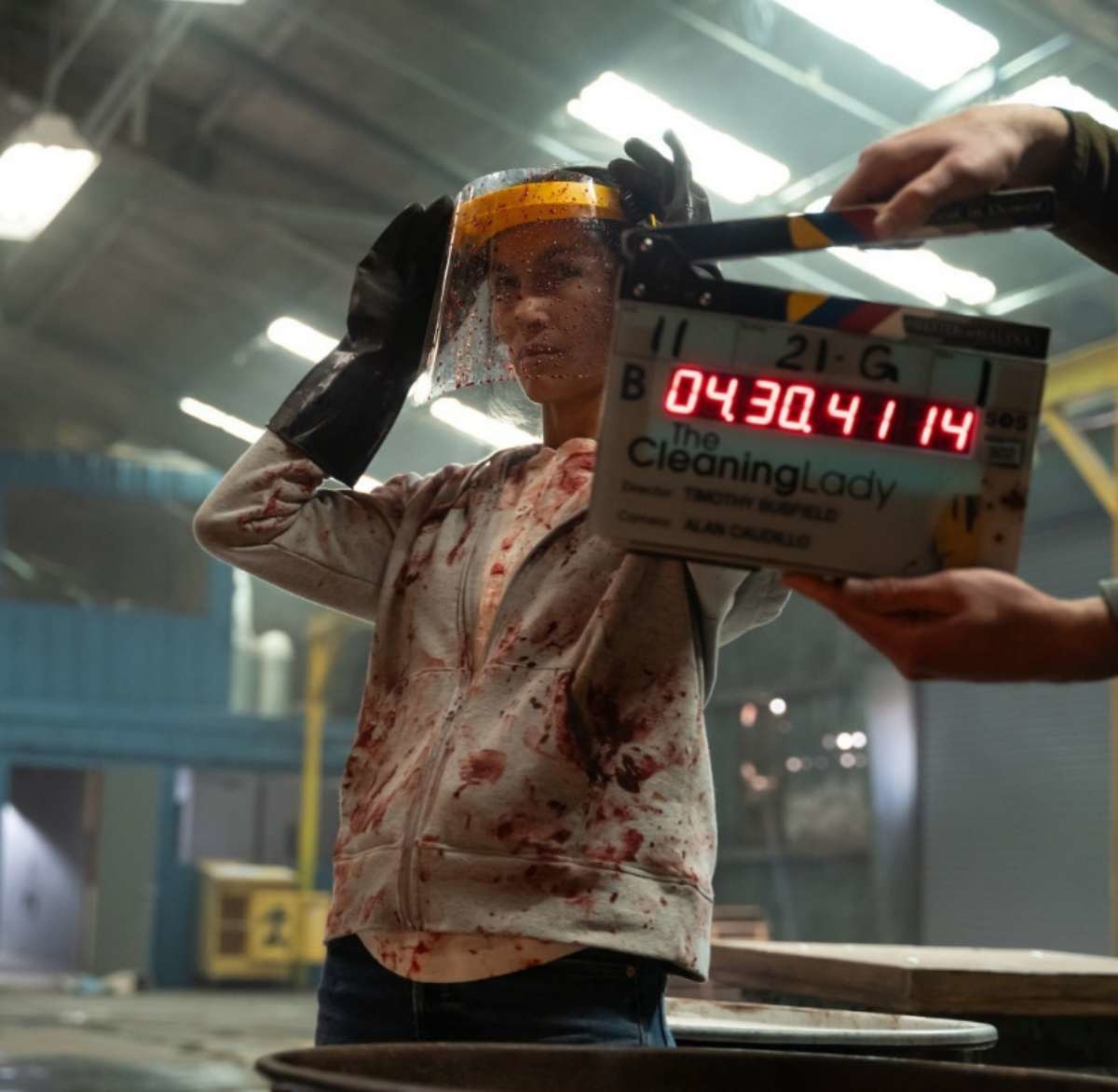 '더 클리닝 레이디' 시리즈 비하인드컷. / FOX 제공