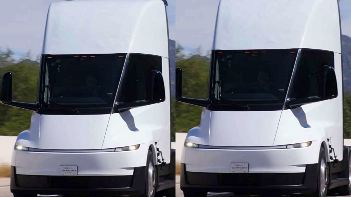 테슬라 세미 앞모습. / 테슬라 세미 공식 SNS