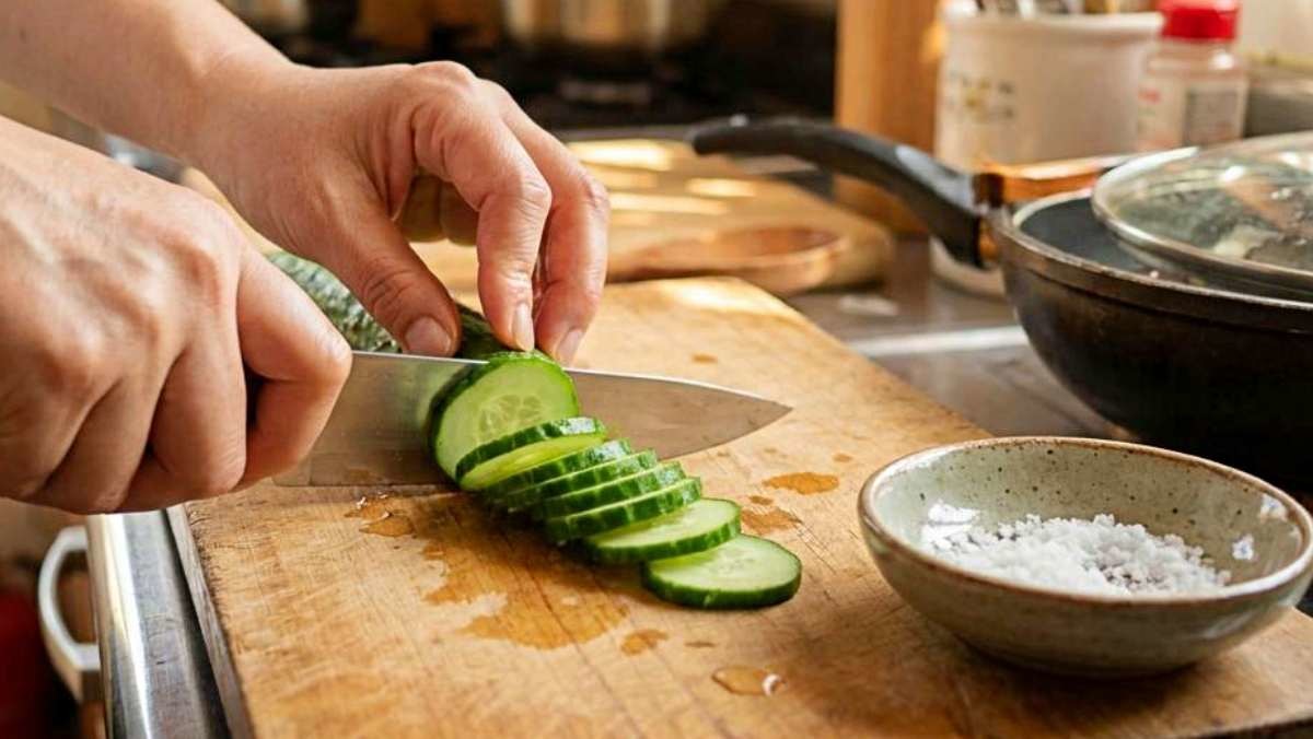 '먹으면 살 빠지는 오이 요리 초단단 레시피는…' 기사 내용 토대로 AI툴 활용해 제작한 자료사진.