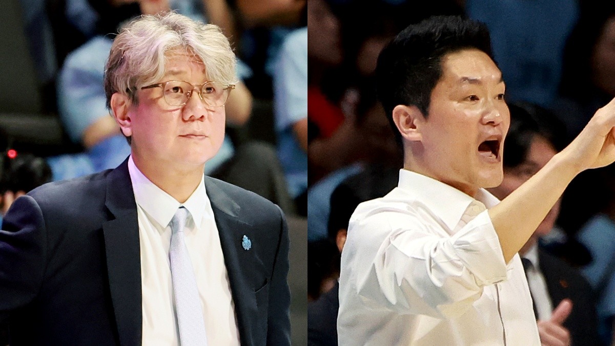 고양 소노 손창환 감독(왼쪽) 서울 SK 전희철 감독(오른쪽) / 뉴스1