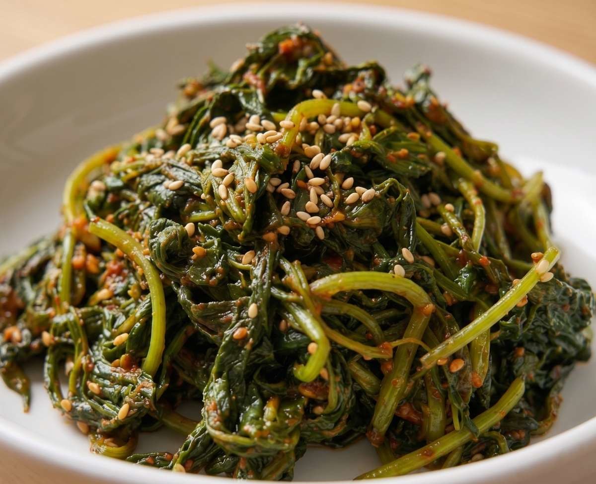 접골목 새순으로 만드는 된장 무침 나물. 기사 내용 토대로 AI툴 활용해 제작한 자료사진.
