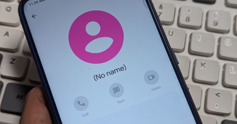 이름 연락처 없음, 스마트폰 스톡 사진의 전화 연락처에 사용자 ID 없음 / 셔터스톡