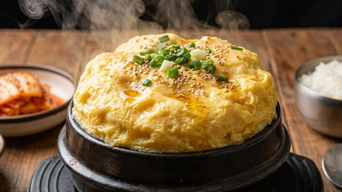 기사의 이해를 돕기 위한 계란찜 이미지. 퐁신퐁신한 텍스처가 매우 맛있어 보인다. AI툴로 생성한 자료사진.