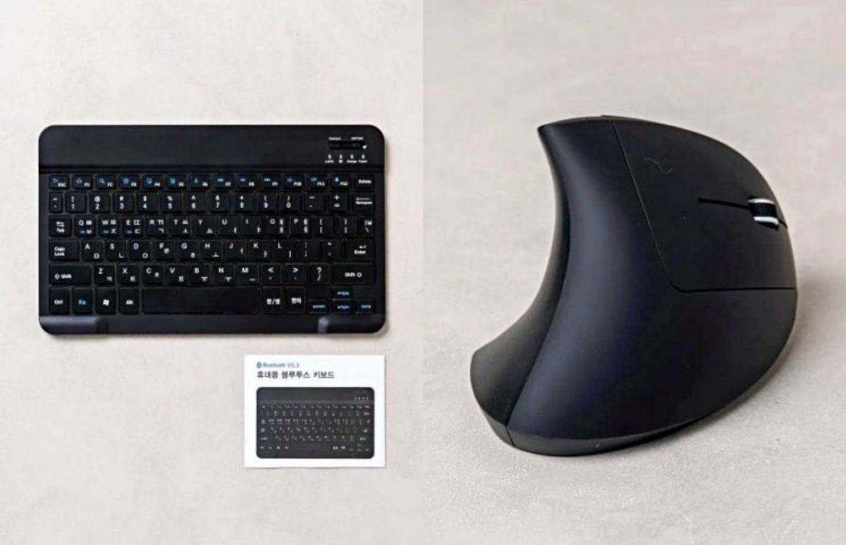 다이소의 키보드와 무선 마우스 / 다이소 캡처