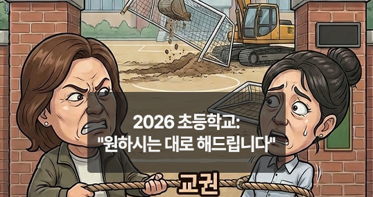 [만평] 2026 초등학교: "원하시는 대로 해드립니다"
