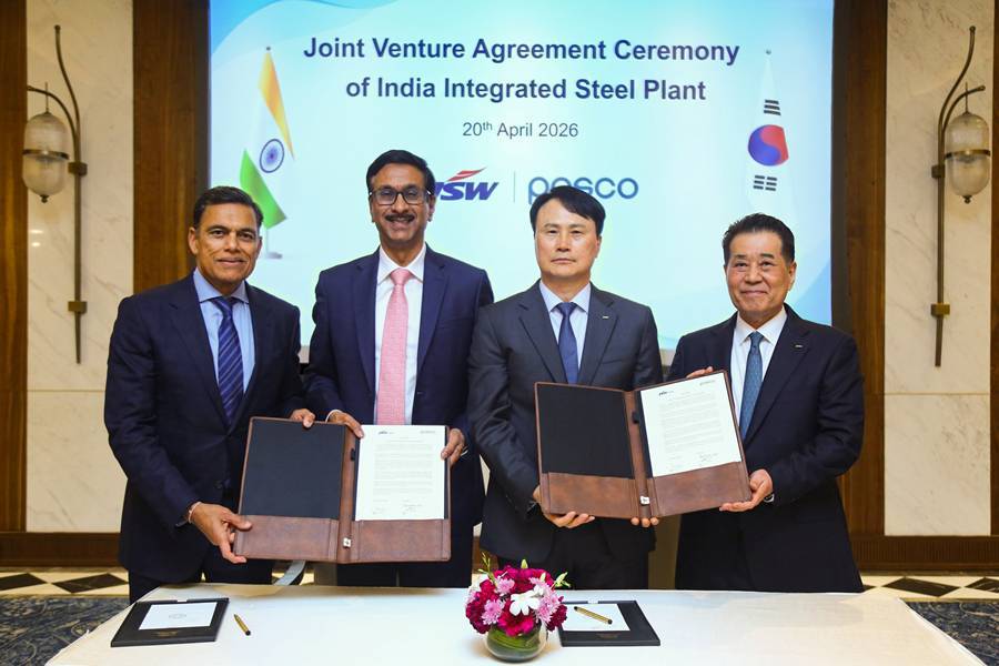 포스코, 인도 일관제철소 합작투자 건설...JSW스틸과 JVA 체결