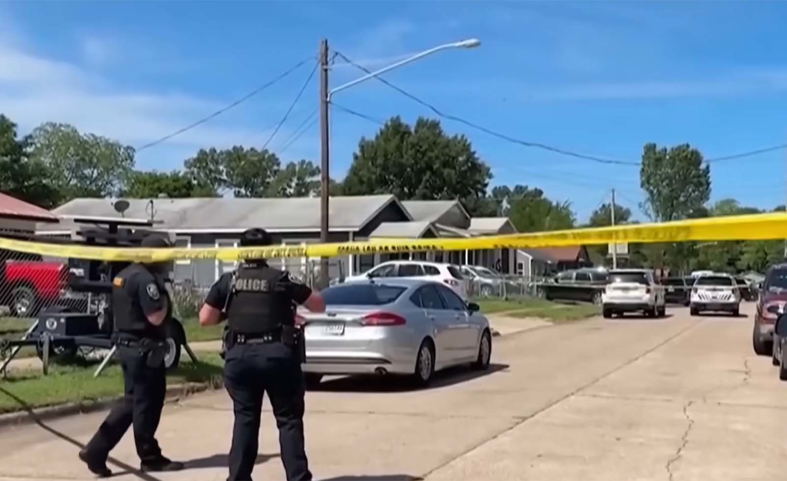 사건 현장의 폴리스라인. / 'KTLA 5' 유튜브