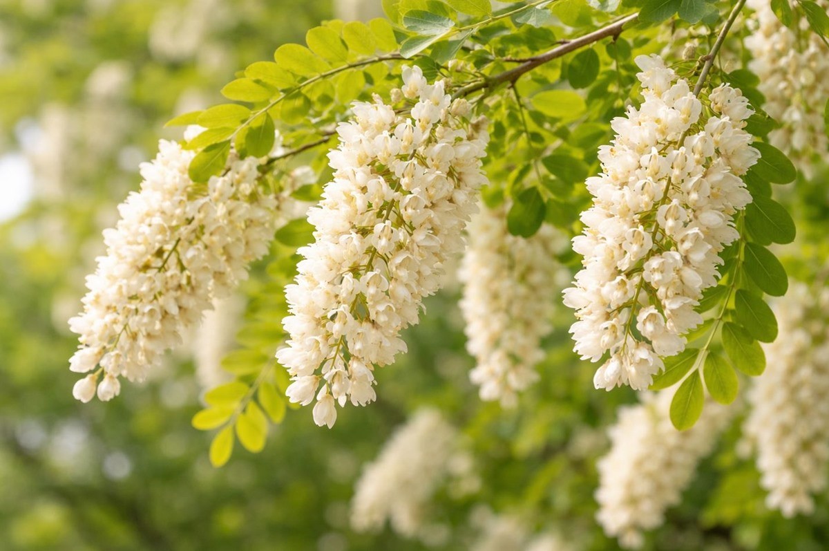 아까시나무에서 핀 아까시꽃 모습. 기사 이해를 돕기 위해 AI를 활용해 제작한 자료 사진. 실제 모습과 다소 차이가 있을 수 있음. 우리나라에 자생하거나 널리 식재된 나무는 아카시아가 아니라 아까시나무이기 때문이다. 많은 사람이 혼동하는 이유는 오랜 시간 동안 잘못된 명칭이 관습적으로 사용되며 굳어졌기 때문이다. 그러나 식물학적 분류와 표준어 기준을 고려하면 아까시나무가 정확한 명칭이다.