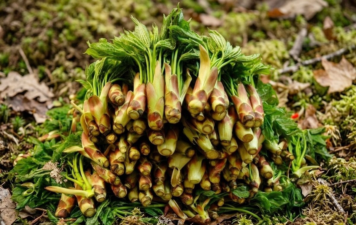 음나무 새순 모습. 개두릅이나 엄나무로 널리 알려진 음나무는 전국적으로 재배가 가능한 대표적인 나무순 자원으로 인삼을 연상시키는 맛과 향으로 두릅과는 차별화한 매력을 지녔다.        국립산림과학원은 음나무 특유의 큰 가시가 없어 재배가 편리하고 부드러운 식감을 갖춘 신품종 '청송' 등 3품종을 개발했다고 밝혔다. 현재는 소비자에게 신선한 새순을 보다 오래 공급하기 위해 새순 발달이 늦은 만생종 신품종 개발 연구도 수행하고 있다고 국립산림과학원은 설명했다.     / 국립산림과학원 제공