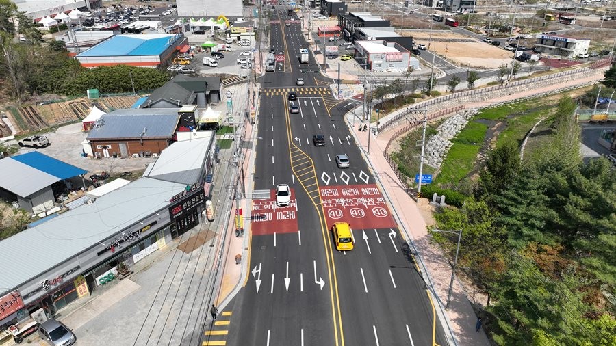 구미시 들성로 구간 전경.  / 구미시 제공