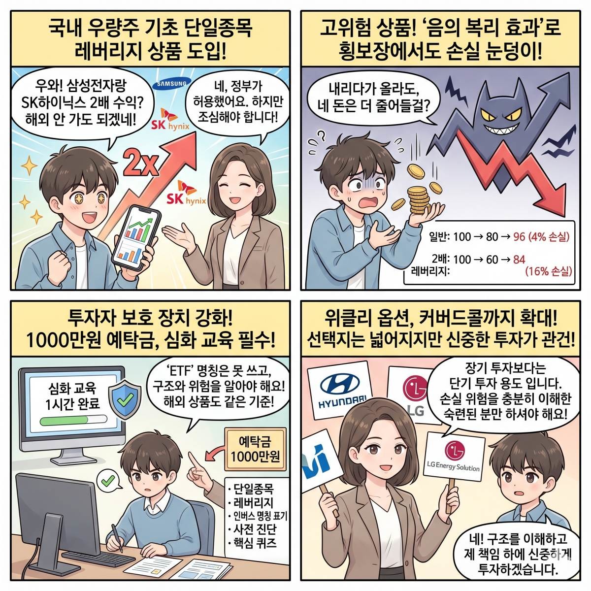 기사의 이해를 돕기 위한 AI 4컷 만화