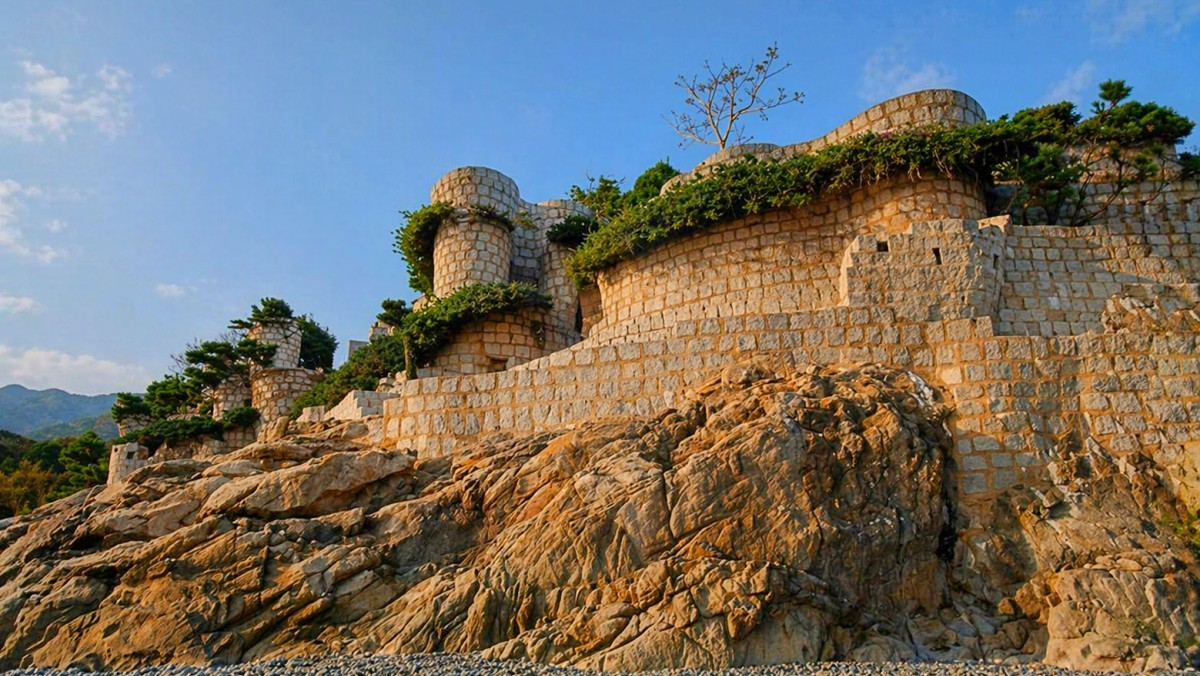거제 매미성. 기사 내용 토대로 AI툴 활용해 제작한 자료사진.