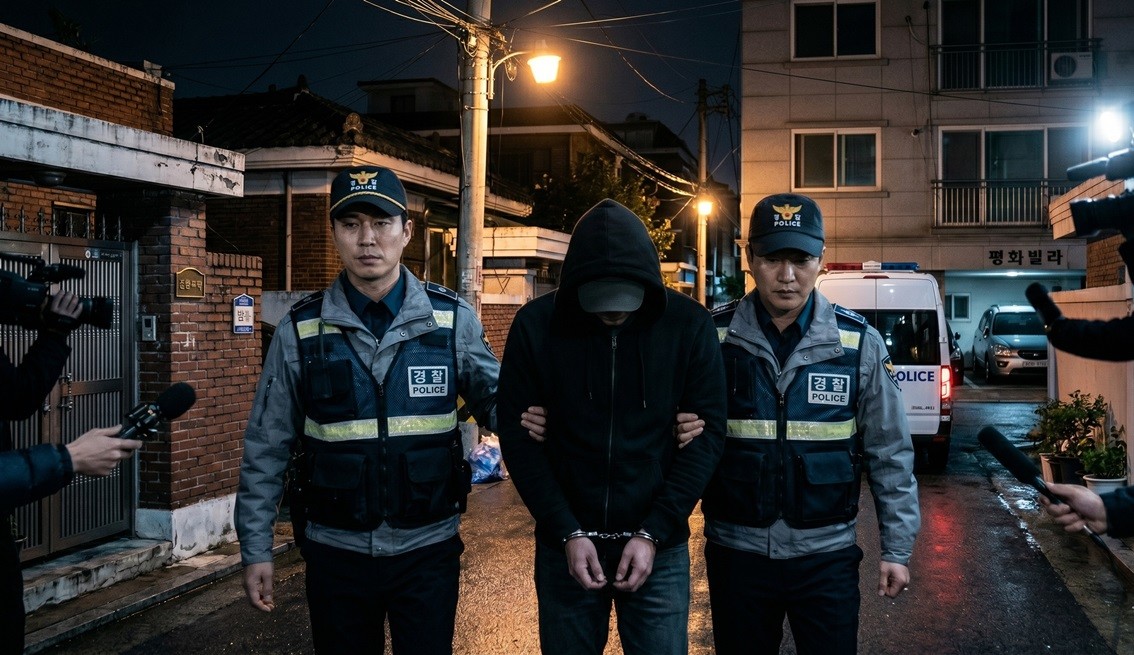 BJ 성추행 혐의로 체포된 A씨 자료 이미지 / AI 생성 이미지