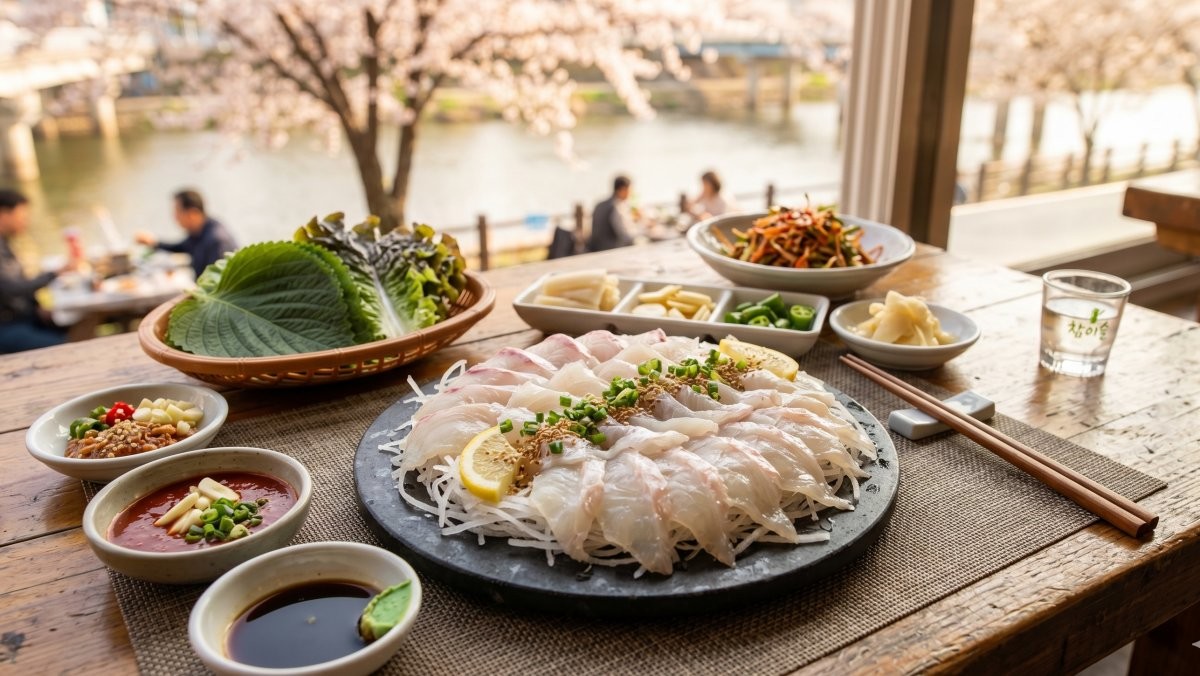 도다리 회 (AI로 제작)