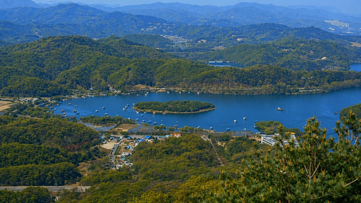 초평호. 기사 내용 토대로 AI툴 활용해 제작한 자료사진.