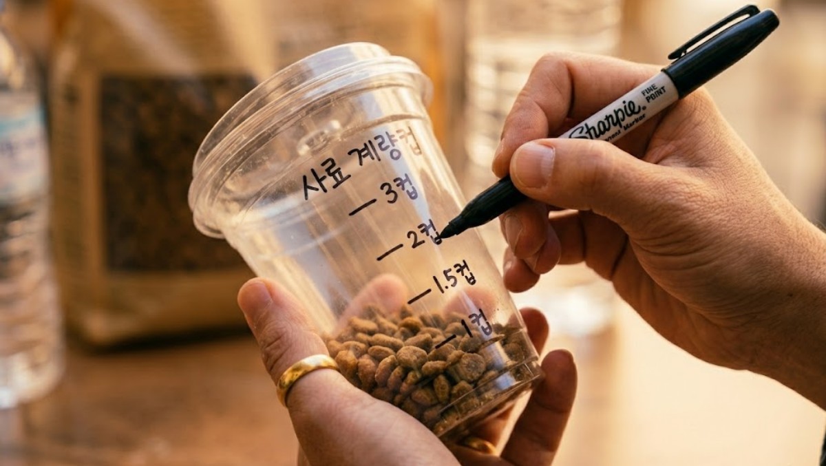 플라스틱 컵을 활용한 모습 / 기사 내용을 바탕으로 제작한 AI 이미지