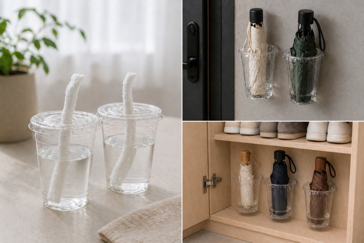 플라스틱 컵을 활용하는 모습 / 기사 내용을 바탕으로 제작한 AI 이미지