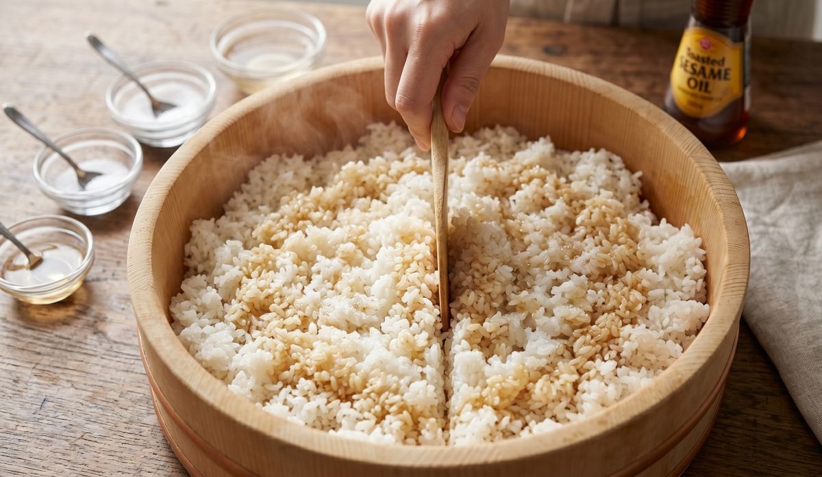 김밥 '밥' 맛있게 짓기. 기사 내용 토대로 AI툴 활용해 제작한 자료사진.
