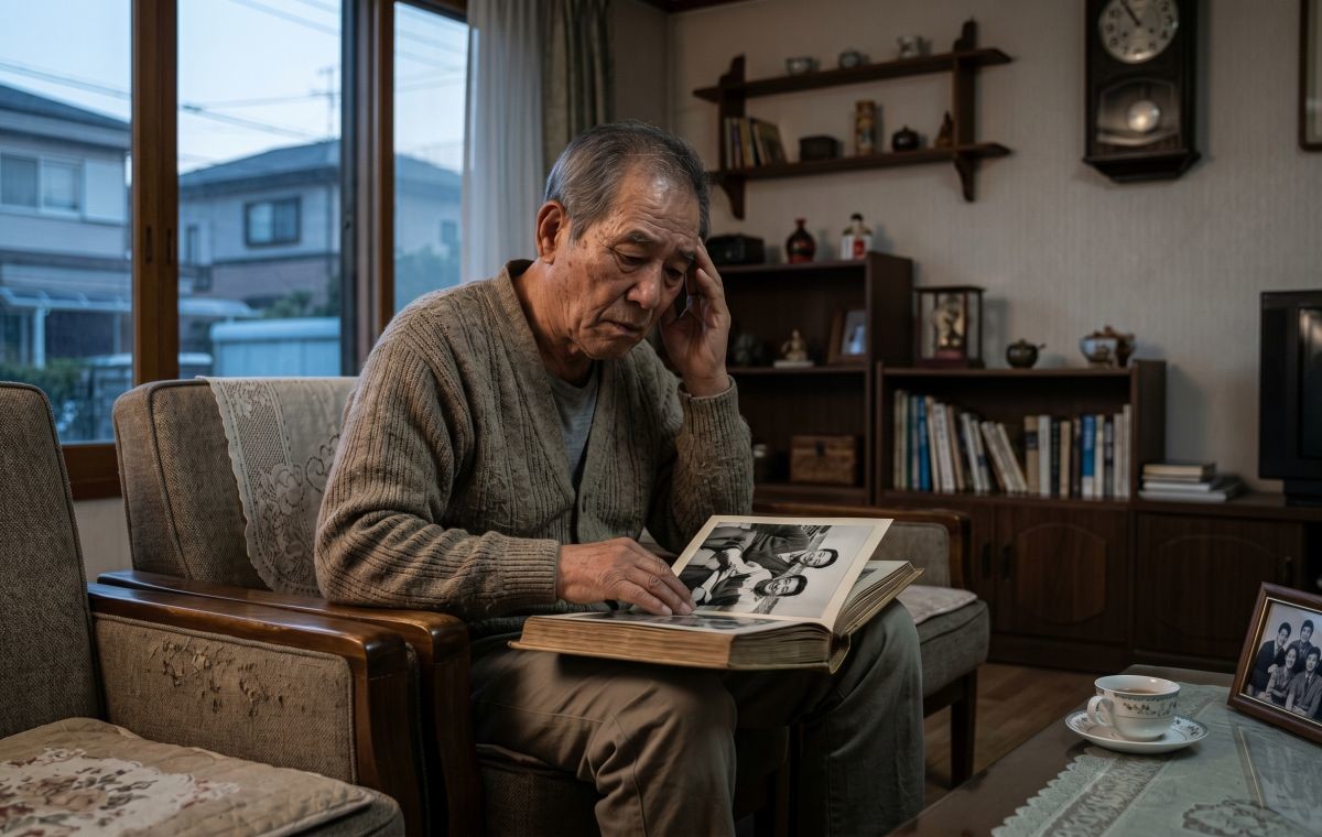 과거 일들을 회상하는 70대 남섬. 기사 내용 토대로 AI툴 활용해 제작한 자료사진.