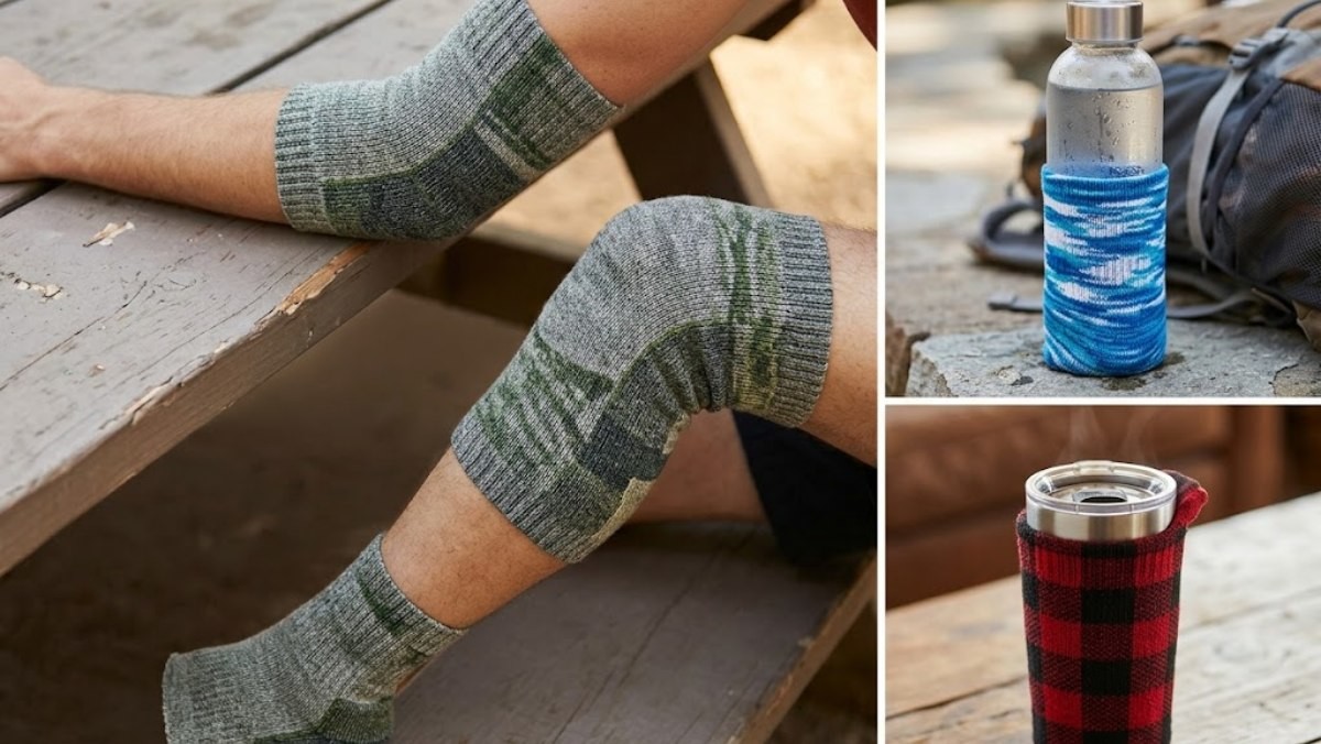 양말을 잘라서 활용한 모습 / 기사 내용을 바탕으로 제작한 AI 이미지