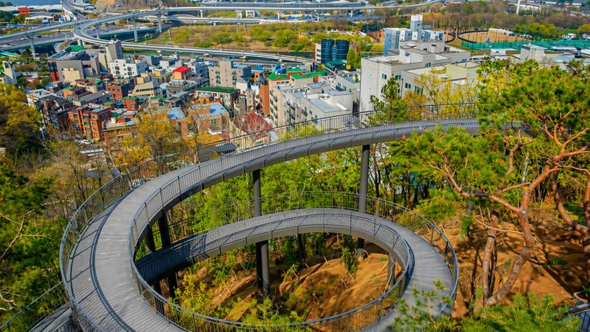 용왕산 스카이워크. 기사 내용 토대로 AI툴 활용해 제작한 자료사진.