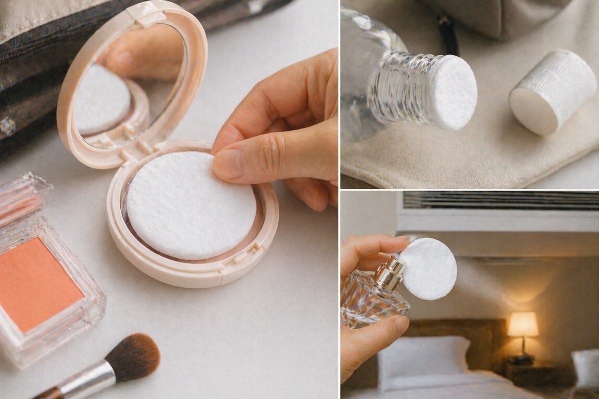 화장솜을 활용하는 모습 / 기사 내용을 바탕으로 제작한 AI 이미지