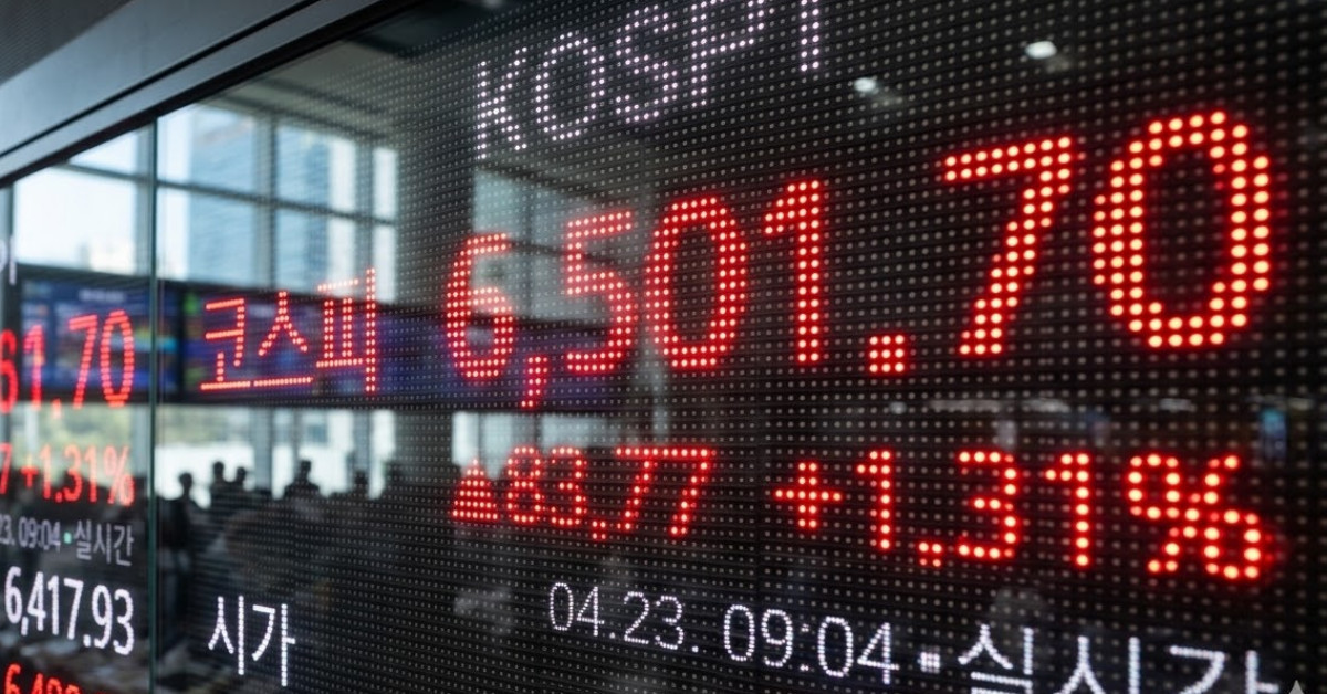 미국 훈풍에 코스피 6500 돌파…급등하며 역사적 신고가 경신