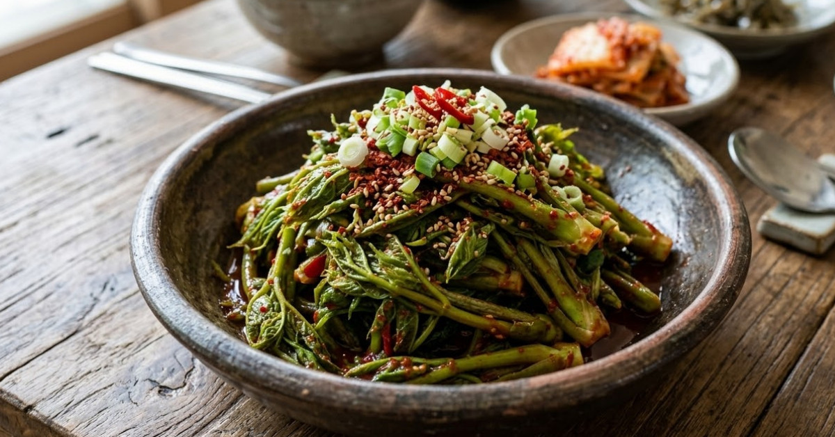 두릅 무침. 단순 자료 사진. 기사 이해를 돕기 위해 AI로 제작한 이미지.