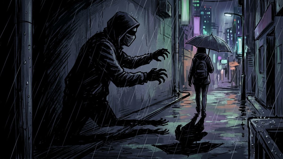 사회 문제로 대두된 길거리 묻지마 범죄. 기사 내용 토대로 AI툴 활용해 제작한 자료사진.