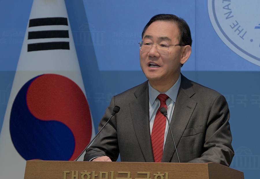 주호영 국회부의장이 23일 기자회견을 통해 대구시장 불출마를 선언했다./주호영 제공