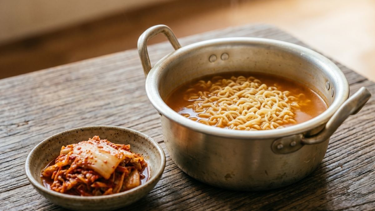 라면과 김치. 기사 이해를 돕기 위해 AI가 생성한 자료사진.