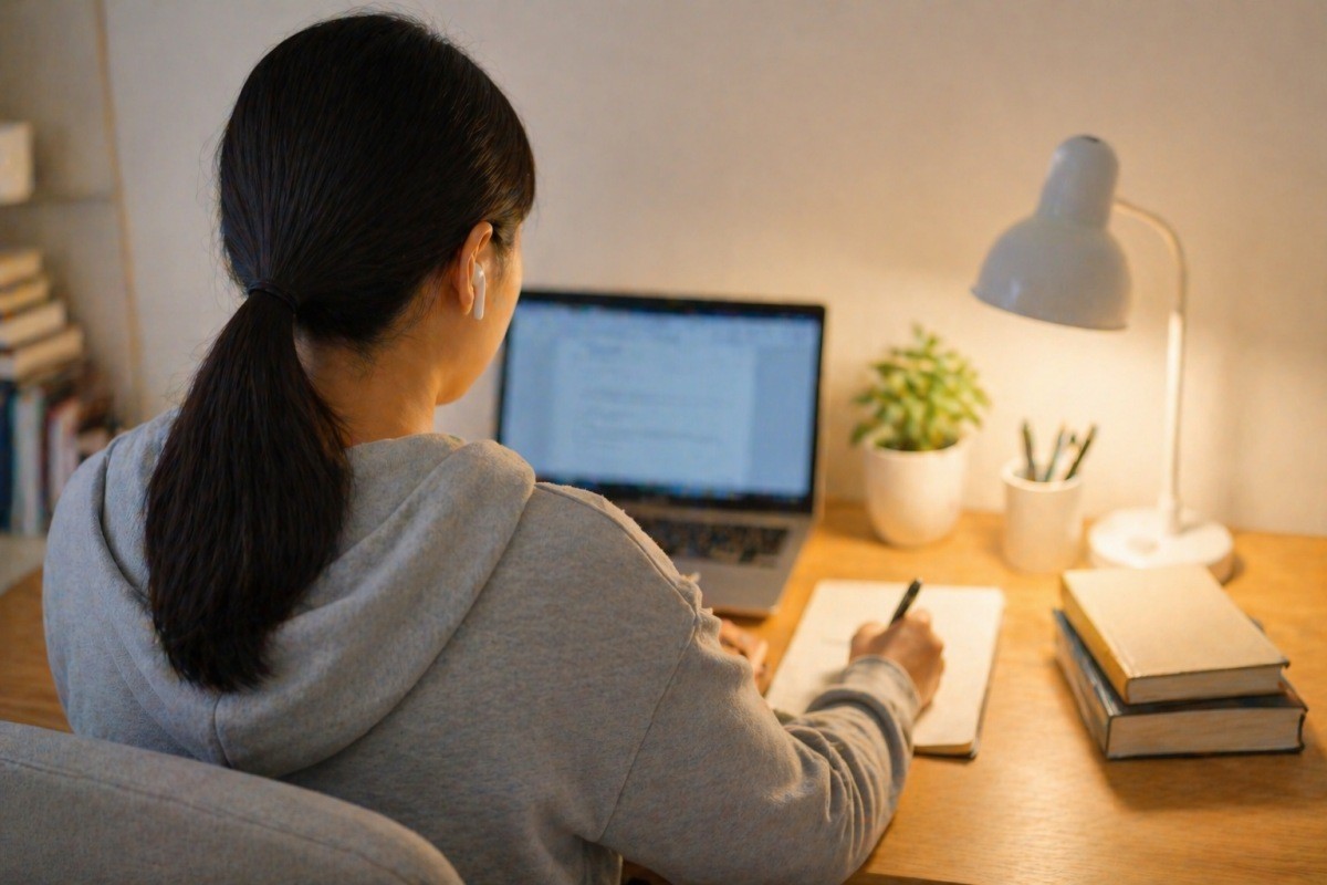 공부하는 모습 / 기사 내용을 바탕으로 제작한 AI 이미지