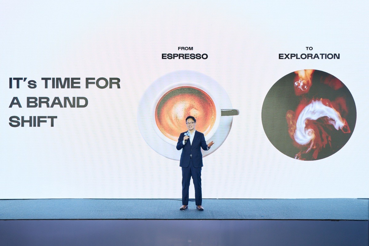 네스프레소 '버츄오 미디어 데이'에서 발표하고 있는 네스프레소 코리아 박성용 대표. / 네스프레소 제공