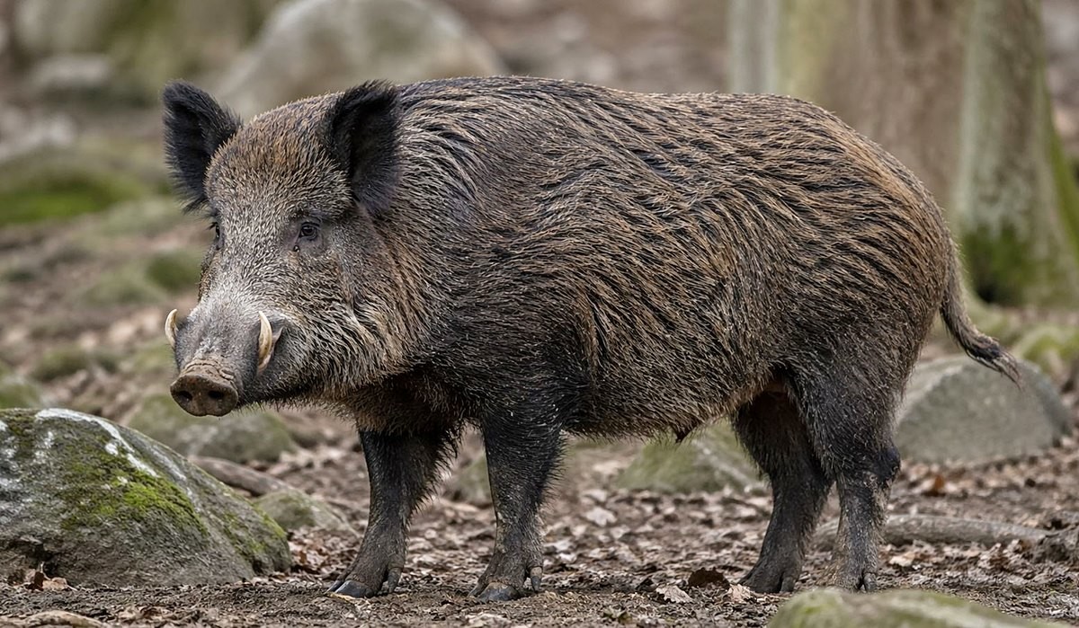 멧돼지 모습. 기사 이해를 돕기 위해 AI를 활용해 제작한 자료 사진. 실제 모습과 다소 차이가 있을 수 있음.  멧돼지는 몸집이 크고 근육이 발달해 돌진 속도가 빠르며 특히 위협을 느끼면 공격적으로 변하는 특징이 있다. 주로 야간에 활동하지만 먹이를 찾기 위해 낮에도 도심이나 주거지 인근에 출몰하는 사례가 늘고 있다.