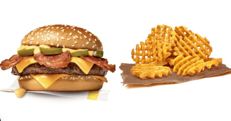 맥도날드 루마니아 치즈이 할라피뇨버거 와 크리스컷 감자튀김 메뉴   / 맥도날드 루마니아