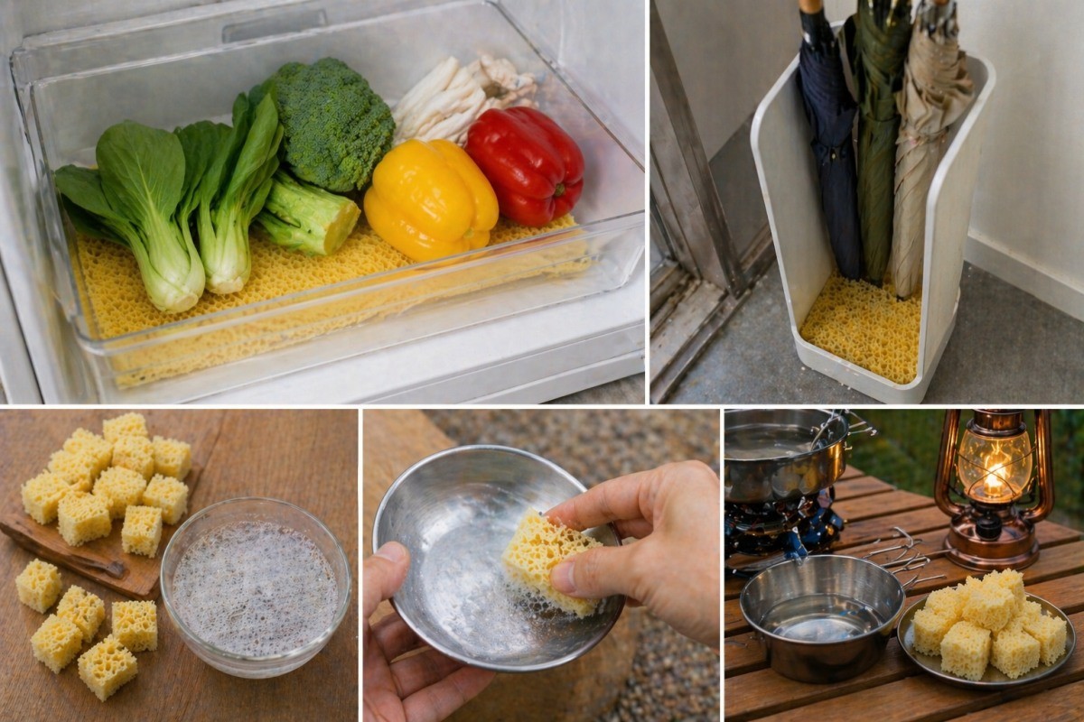 수세미를 활용하는 모습 / 기사 내용을 바탕으로 제작한 AI 이미지