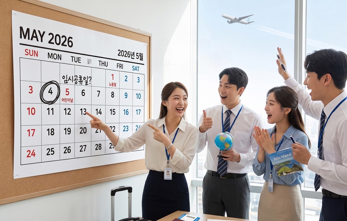 노동절, 어린이날, 부처님오신날, 대체공휴일 등 공휴일 4개가 몰린 2026년 5월 자료 이미지 / AI 생성 이미지