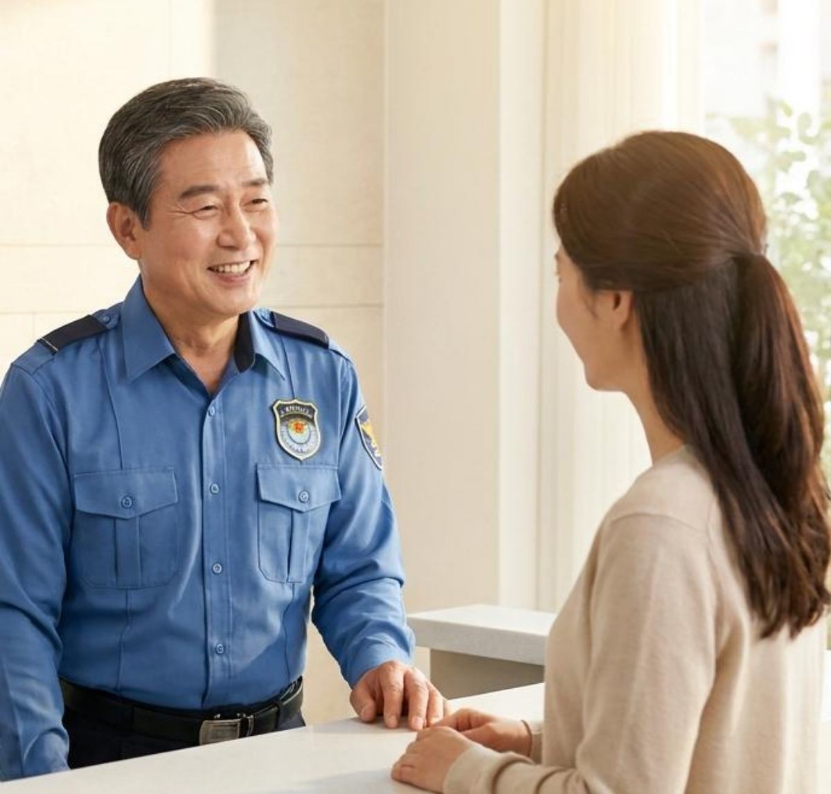 재취업을 통해 안정적인 노후를 보내는 중년의 긍정적인 모습. 기사 내용 토대로 AI툴 활용해 제작한 자료사진.