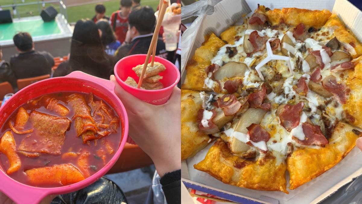 야구장에서 다양한 음식을 즐기는 관중들 / 위키트리