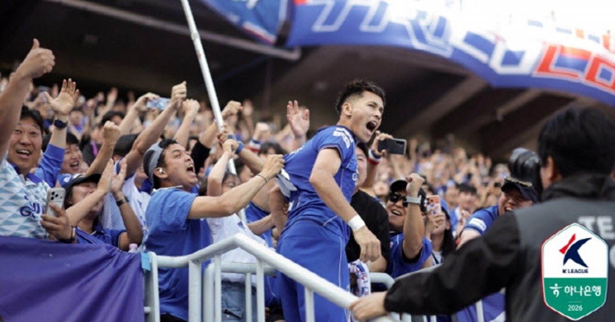 골을 넣고 포효하는 헤이스(수원삼성) / 한국프로축구연맹